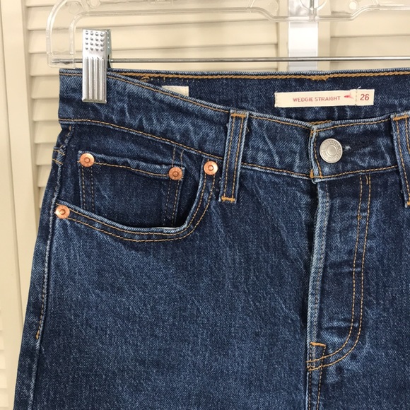 Levi’s Wedgie Straight Fit Women's Cropped Jeans Size 26 - Picture 5 of 12